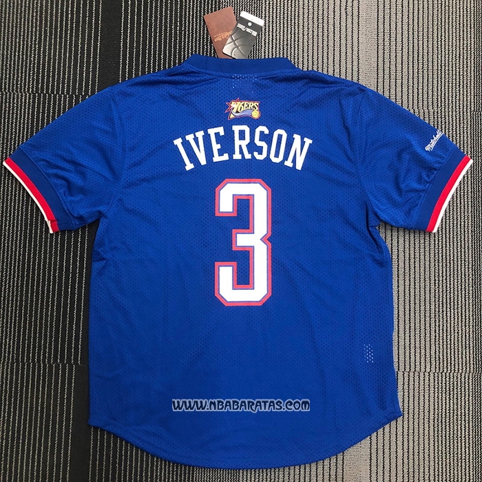 Camiseta Manga Corta All Star 2009 Allen Iverson #3 Azul
